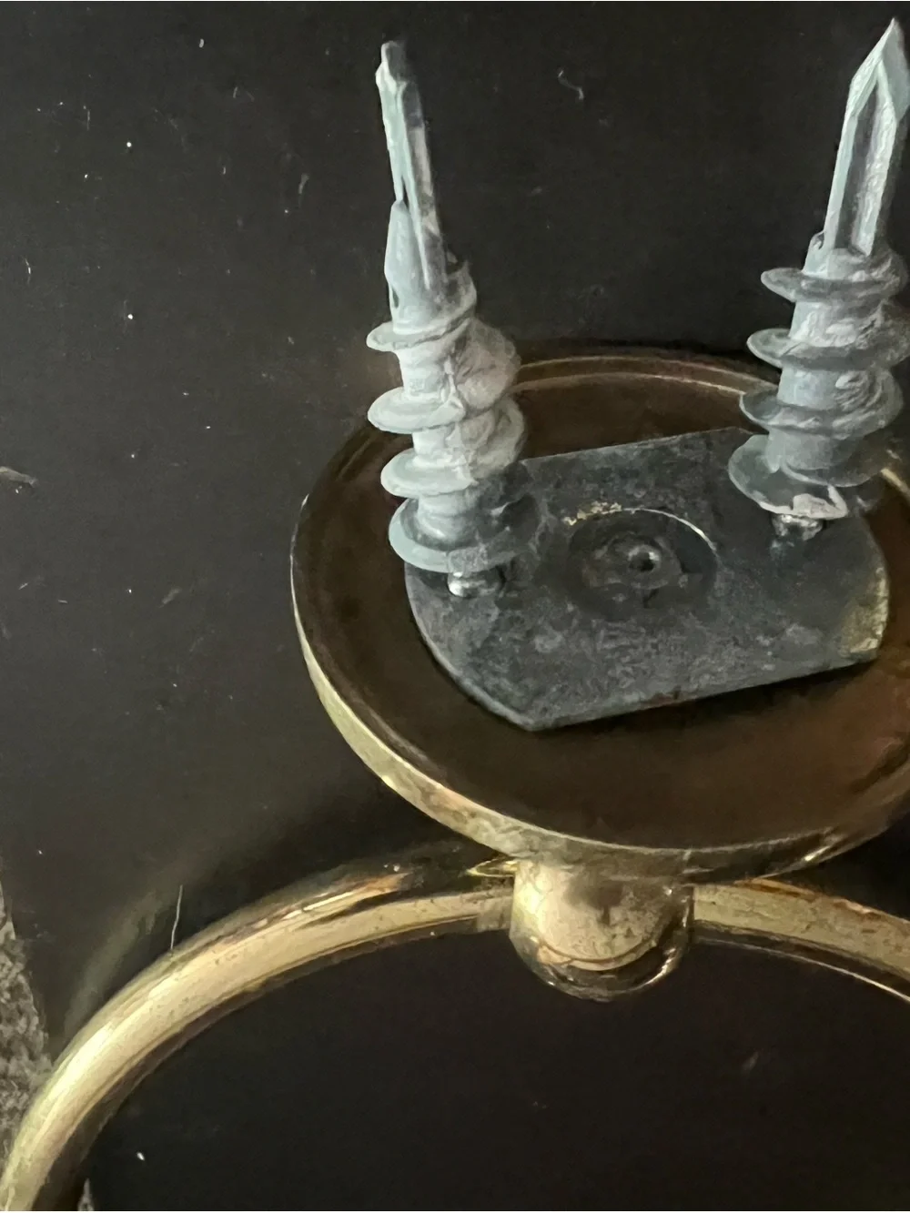 Brass Finish Towel Ring, Toilet Paper Holder, and Hooks Bath Accessory Set